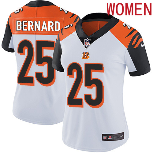 2019 Women Cincinnati Bengals #25 Bernard white Nike Vapor Untouchable Limited NFL Jersey->women nfl jersey->Women Jersey